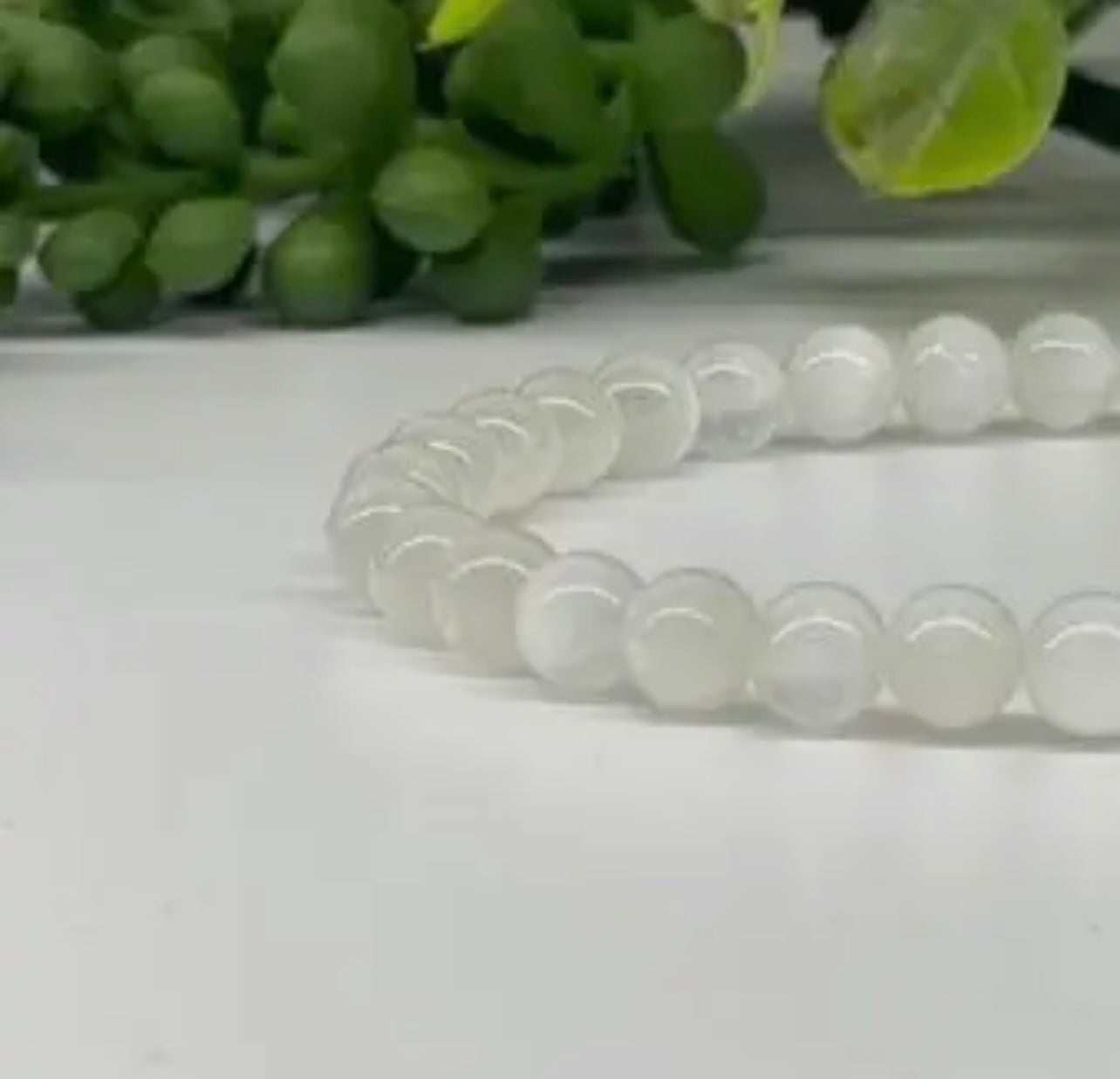 Selenite Stretchable 6mm Bracelet