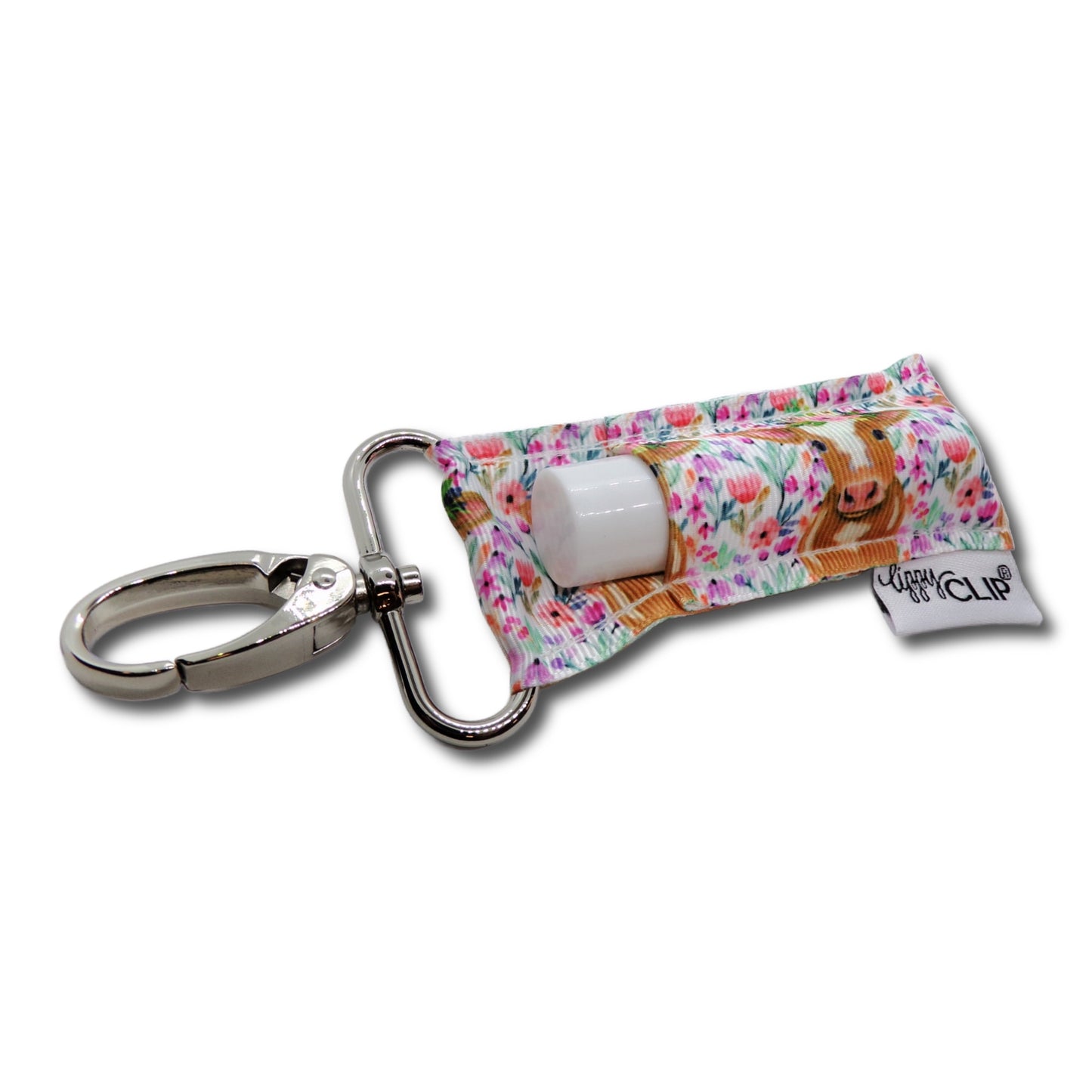 Floral Cow LippyClip® Lip Balm Holder