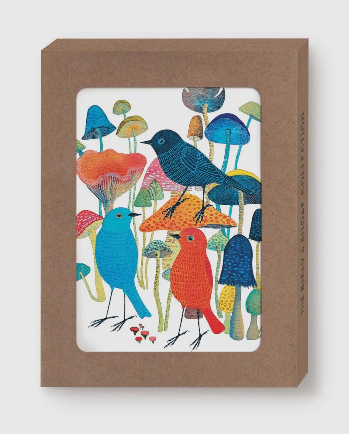 Birds & Mushrooms - Boxed Set of 10 Blank Notes & Envelopes