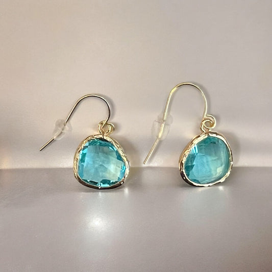 Aquamarine Blue Earrings