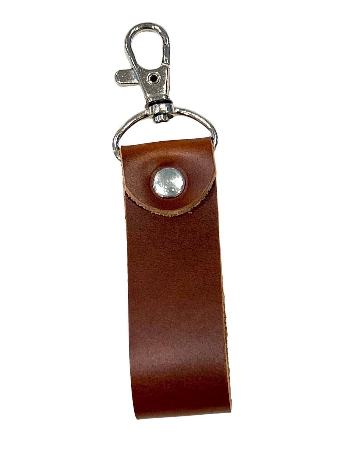 Brown Leather Sailboat Keychain